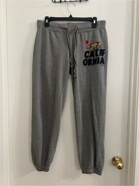 California Heritage Gray Joggers - Size XL - Cozy Cali Bear Sweatpants